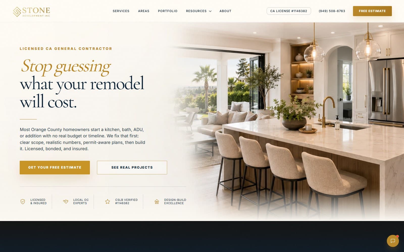 Stone Development Inc. website screenshot
